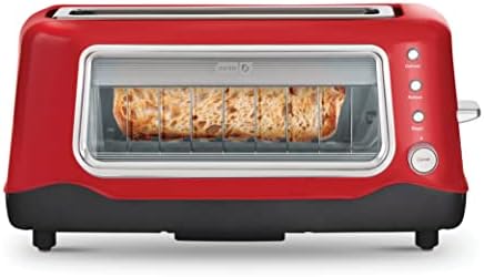 Dash Clear View Toaster: Extra Wide Slot Toaster With See Through Window - Defrost, Reheat + Auto Shut Off Feature For Bagels, Specialty Breads & Other Baked Goods - Black