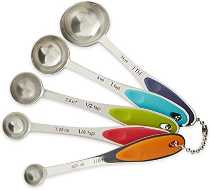  Endurance Stainless Steel Spice Measuring Spoons, Set Of 6 | 1/8 Tsp To 1 Tbsp Measurements | Nest For Easy Storage | Dishwasher Safe | Dry Or Liquid | Baking Or Cooking