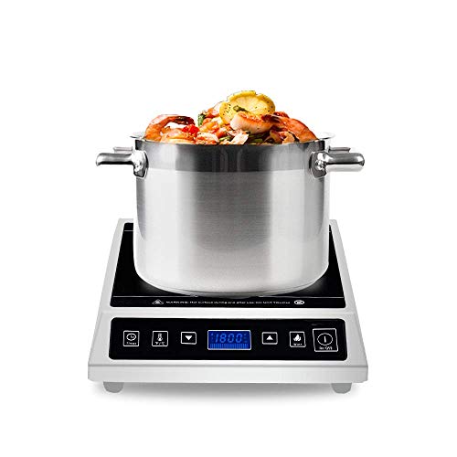  1800W Commercial Induction Cooktop Countertop Stove Electric Stove Burner With LCD Screen And ANTI-SKIP SURFACE (120V)