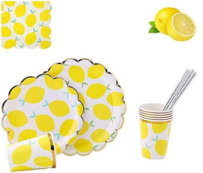  Strawberry Theme Party Tableware Set,Disposable Dinnerware Decoration Supplies Including Dinner Plates,Napkins And Cups For Fruit Party, Picnic, Wedding Baby Shower - Serve 20 Guests
