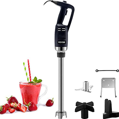  Commercial Immersion Blender Constant Speed Heavy Duty Immersion Blender 350W Commercial Hand Mixer 304 Stainless Steel Hand Blender Commercial With 19.7" Removable Shaft For Kitchen Mixing