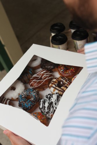  24543 Paperboard White Window Bakery Box, 16" Length X 12" Width X 2-1/4" Height (Case Of 100)