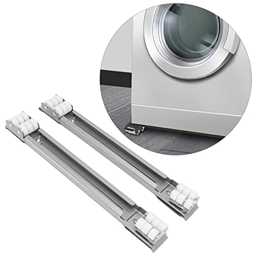  Refrigerator Appliance Rollers, 24 Wheels Detachable Portable Easy To Move Universal Wheel Base Heavy Duty Appliance Rollers Load Bearing 300KG For Dryers(Silver)
