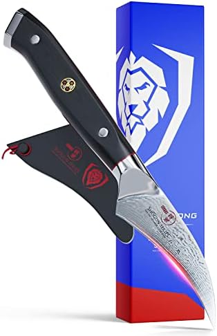  Paring Knife - 3.5 Inch - Shogun Series ELITE - Damascus - AUS-10V Japanese Super Steel Kitchen Knife - Vacuum Treated - Vegetable, Fruit Knife - W/Sheath