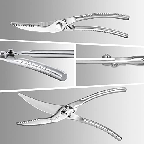  Itchen Scissors, Heavy Duty Poultry Shears Professional Kitchen Shears With Lock, Dishwasher Safe Stainless Steel Never Rust Shears For Chicken, Turkey, Meat, Fish, Seafood, Vegetables