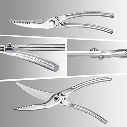  Itchen Scissors, Heavy Duty Poultry Shears Professional Kitchen Shears With Lock, Dishwasher Safe Stainless Steel Never Rust Shears For Chicken, Turkey, Meat, Fish, Seafood, Vegetables