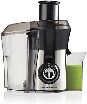 Hamilton Beach Juicer Machine, Big Mouth Large 3” Feed Chute For Whole Fruits And Vegetables, Easy To Clean, Centrifugal Extractor, BPA Free, 800W Motor, Black