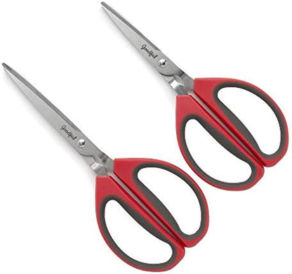  All Purpose Kitchen Shears, Heavy Duty Stainless Steel Scissors, Comfort Grip, Micro-Serrated