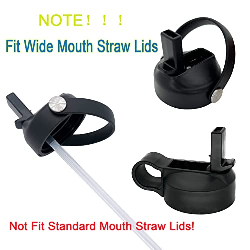  10-Pack Replacement Straws Compatible With Hydro Flask Wide Mouth Bottle Straw Lid With Straw Brush, BPA Free (Fit For Hydroflask Bottles)