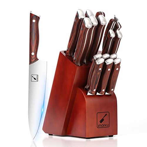  Knife Set, Imarku 16-Piece Professional Japanese Kitchen Knife Set, Knife Sets For Kitchen With Block, German High Carbon Steel Kitchen Knives Set, Best Kitchen Gadgets 2023, Gifts For Women & Men