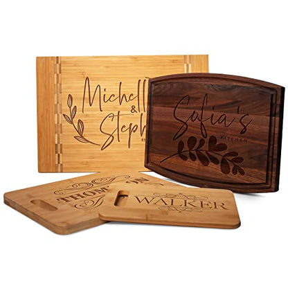  Personalized Cutting Board, 11 Designs & 5 Wood Styles Cutting Board - Wedding Gifts For The Couples, Housewarming Gifts, Christmas Gift For Parents And Grandma