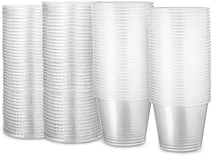  Portion Cup Combo 100 Pack - 1 Oz Cups With Lids, Leak-Proof And Stackable Souffle Cups, Jello Shot Cups, Condiment Cups