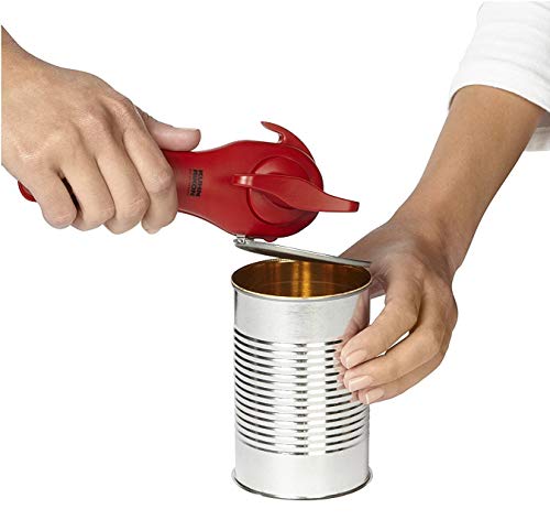  Uhn Rikon Slim Safety Smooth Touch Can Opener, No Sharp Edges, LIDLIFTER®+ 6.5" Black