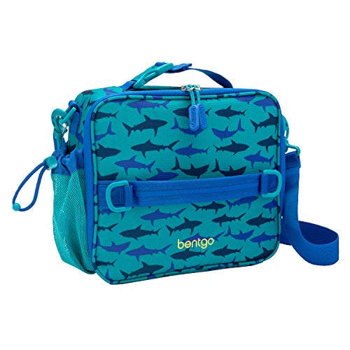  Prints Insulated Lunch Bag Set With Kids Bento-Style Lunch Box (Shark)