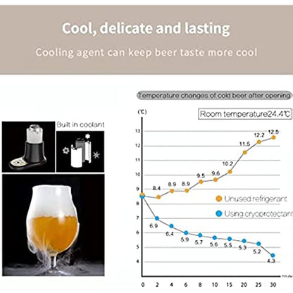  SOYEN Portable Beer Dispenser - Ultra-Sonic Beer Bubbler Foamer Maker &Beer Pump Vibration Foamer Keep Beer Taste Longer,per Feste, Bar& Riunioni Di Famiglia