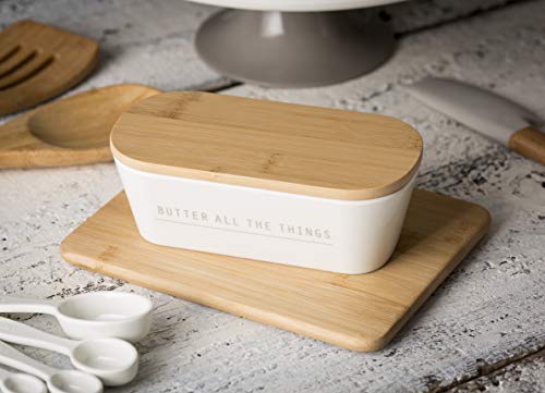  Butter Dish With Lid, 7.75 X 3.25 X 2.5, Melamine