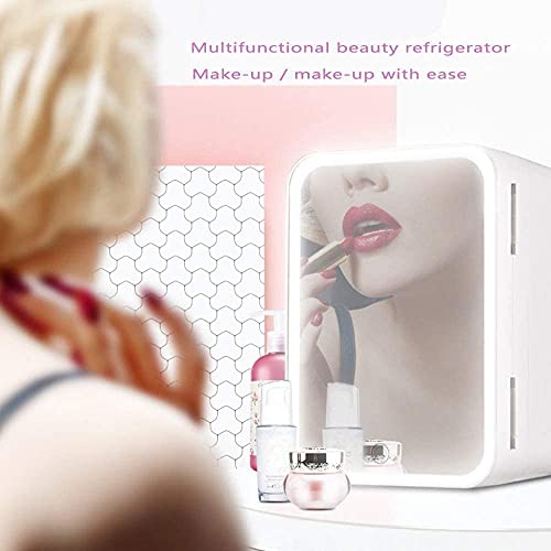  TONPOP Beauty Mini Fridge, 8L Compact Makeup Cosmetic Refrigerator With Glass Panel And LED Lighting For Cars Homes Offices Dorms