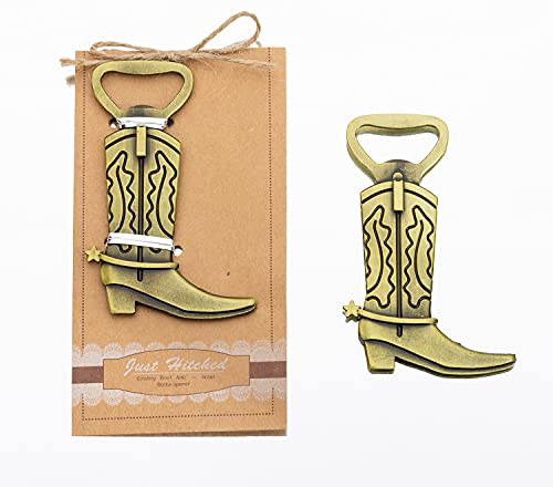  30Pcs Cowboy Boot Bottle Openers For Country Wedding Party Favors Or Birthday Party Gifts，Decorations And Souvenirs For Guests(bronze)