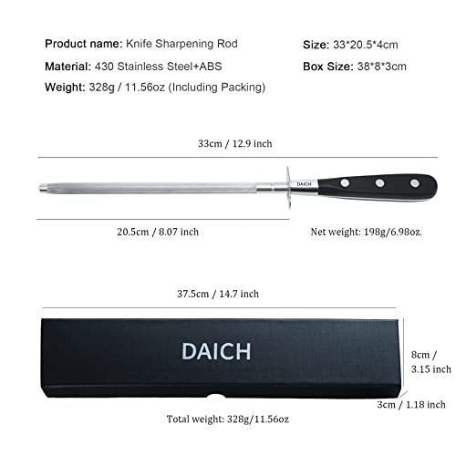 AICH Knife Sharpener, 8 Inch Honing Steel For Kitchen Knives