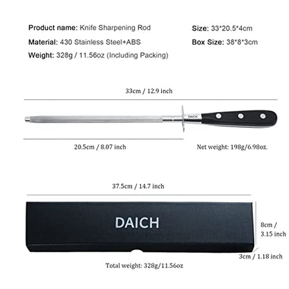  AICH Knife Sharpener, 8 Inch Honing Steel For Kitchen Knives