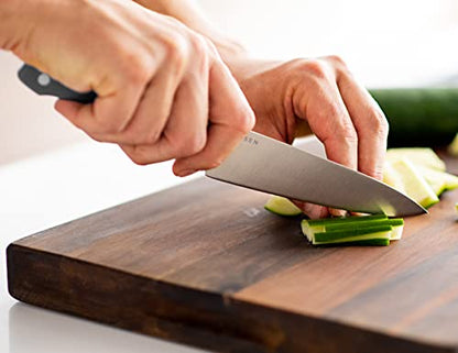  5.5 Inch Utility Knife - Medium Kitchen Knife For Chopping And Slicing - High Carbon Stainless Steel Sharp Cooking Knife, Gray