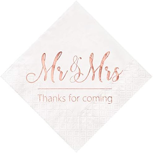  Wedding Napkins Mr Mrs Burgundy Silver Cocktail Beverage Dessert Disposable Napkins For Wedding Shower Engagement Party Decorations, Wedding Table Decor, 100 Pcs, 3-Ply