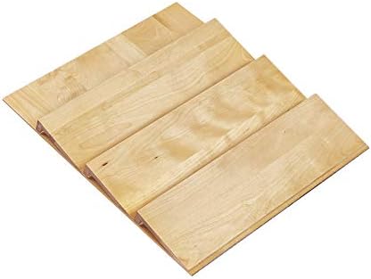  Rev-A-Shelf 4SDI-24 22-Inch 3-Tier Trim-to-Fit Wooden Spice Drawer Storage Organizer Insert For 24-Inch Or Smaller Cabinet Base, Natural Maple