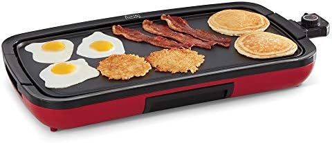 Dash Deluxe Everyday Electric Griddle With Dishwasher Safe Removable Nonstick Cooking Plate For Pancakes, Burgers, Eggs And More, Includes Drip Tray + Recipe Book, 20” X 10.5”, 1500-Watt - Aqua