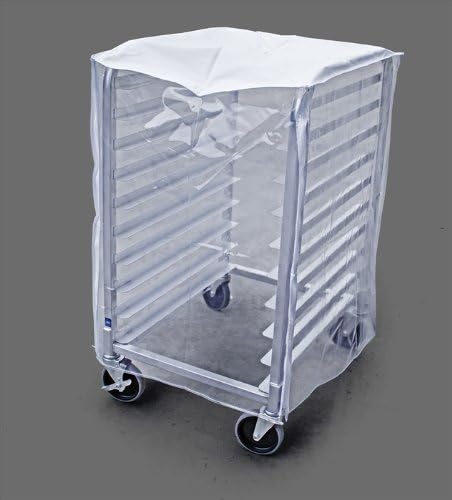  New Star Foodservice 36541 Plastic 10-Tier Commercial Kitchen Bun Pan Rack Cover, 28-Inch By 23-Inch By 33-Inch, Set Of 2, Clear