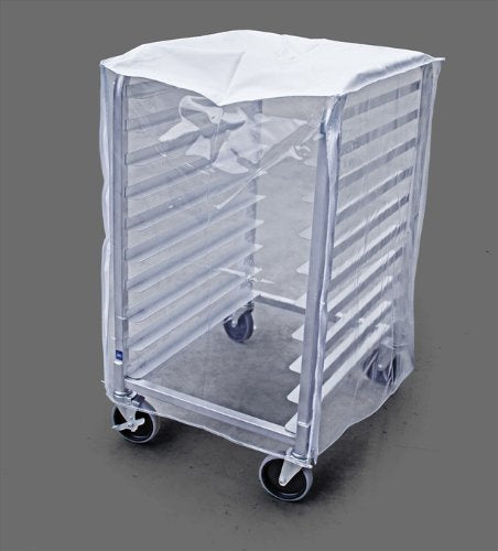  New Star Foodservice 36541 Plastic 10-Tier Commercial Kitchen Bun Pan Rack Cover, 28-Inch By 23-Inch By 33-Inch, Set Of 2, Clear