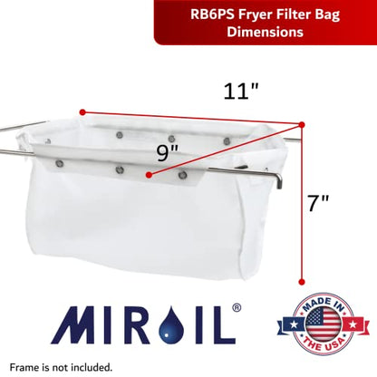  Oil RB6PS EZ Flow Fryer Oil Filter Bag, Part 12852 Bag Only, No Frame Included, Use To Filter Fry Oil, Suitable For 70 Lb Polishing Oil, Durable, Easy To Clean With Hot Water