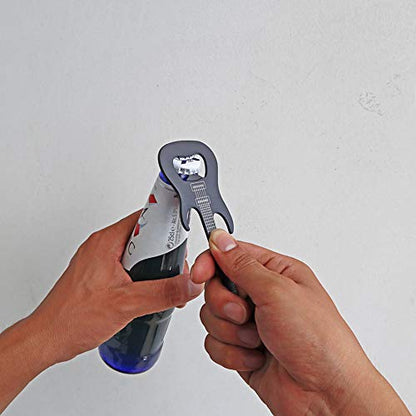  Stainless Steel Guitar Shaped Bottle Opener (2 Pack)
