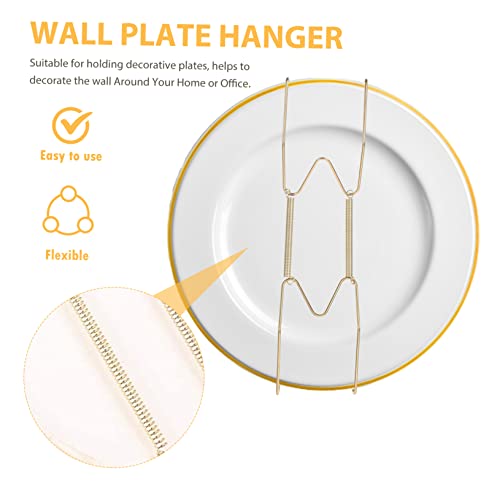 4pcs Black Decor White Utensil Holder Black Metal Invisible Plate Hanger Plate Hangers For The Wall Plate Wall Mount Stickers Picture Photo Wall Tray Silk Board