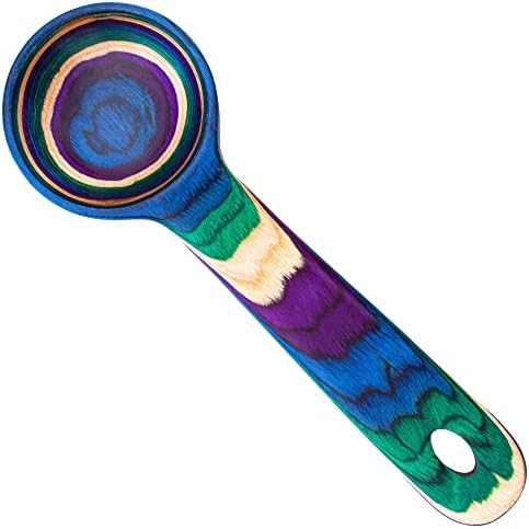  Ique Mumbai Collection 2-in-1 Wooden Measuring Spoon With Tablespoon And Teaspoon Measurements