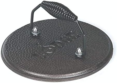 Lodge LPP3 Cast Iron Square Ribbed Panini Press, 8.25-inch