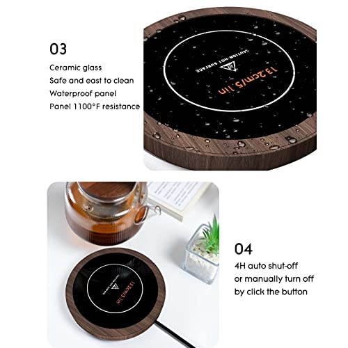  Mug Warmer, Coffee Mug Warmer For Desk, Cup Warmer With 3 Temperature Setting For Coffee, Milk, Tea, Chocolate, Beverage