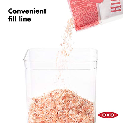 OXO Good Grips 6 Piece(3 Containers & 3 Scoops) Large Canister Set With Scoops, 4.4 Qt Each, White