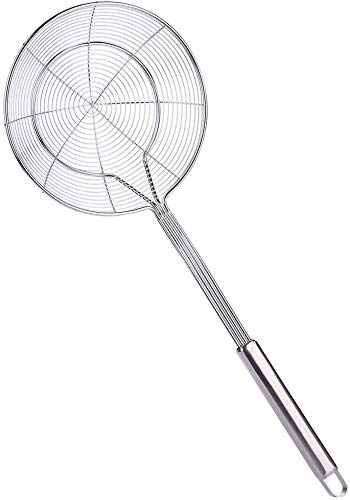  Wire Kitchen Skimmer Spider Strainer Stainless Steel Food Colander Slotted Ladle Scoop For Pasta Deep Frying Chips