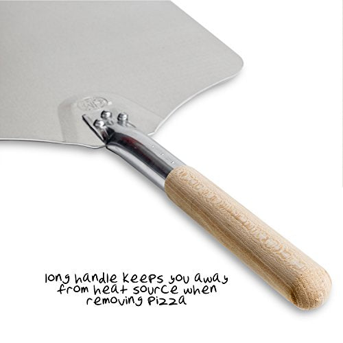  Kitchen Supply 14-Inch X 16-Inch Aluminum Pizza Peel With Wood Handle