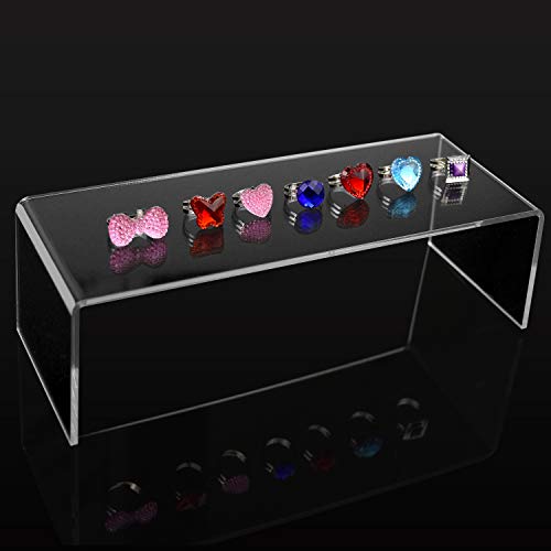  5 Pack Clear Acrylic Display Risers, 5 Sizes Acrylic Jewelry Display Riser Shelf Showcase Fixtures For Cake Candy Display Stand