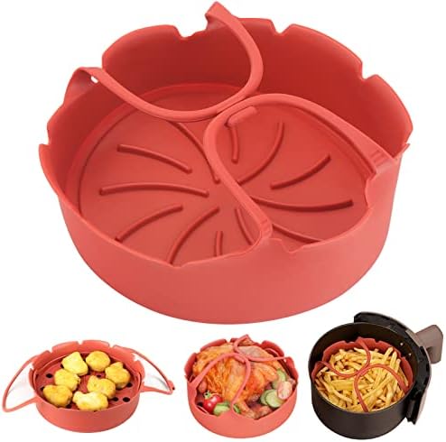  Airfryer Liner For 3-6QT - FDA Tested, Non-Toxic & Eco-Friendly Silicone Solution Against Greasy Air Fryer Liners