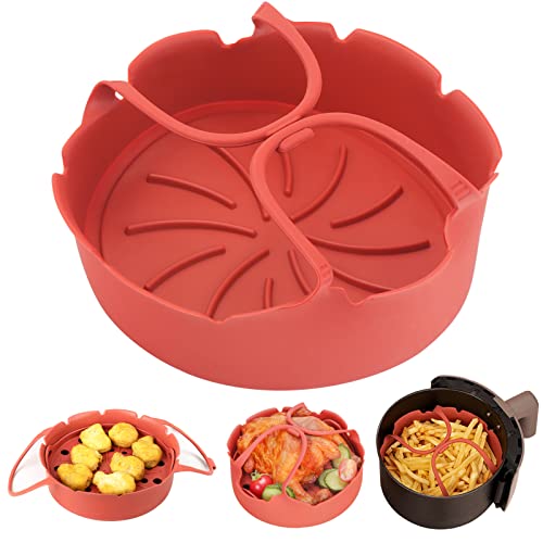  Airfryer Liner For 3-6QT - FDA Tested, Non-Toxic & Eco-Friendly Silicone Solution Against Greasy Air Fryer Liners