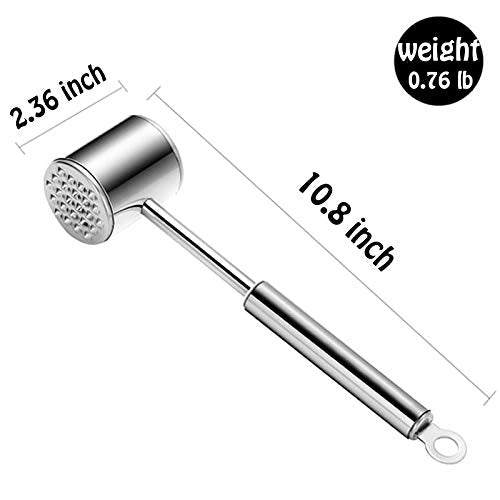  Meat TenderizerTool, Heavy Duty Meat Mallet Hammer Tool And Handheld Meat Tenderizer Needle Tool, 304 Stainless Steel Meat Pounder For Tenderizing For Steak, Chicken, Fish, Pork, Beef, Veal