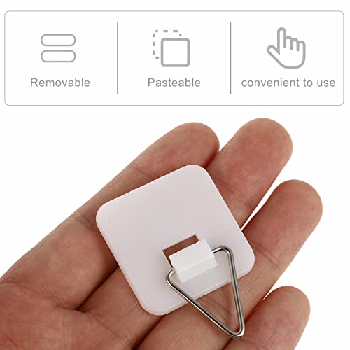  Picture Frame Hanger 100 Pcs Adhesive Plate Hanger Vertical Plate Holders Invisible Sticky Wall Hanger Hooks For Plate Pictures Wall Art Decoration 3. 2X3. 2CM Wall Mount Clothes Rack