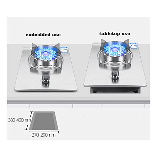  Gas Stove 1 Burner, 7.2kw9 Cavity Tall Flame Cast Iron Pot Bracket, Independent Stove, Stainless Steel Automatic Ignition Whirlwind Energy Savings (Size : NG)