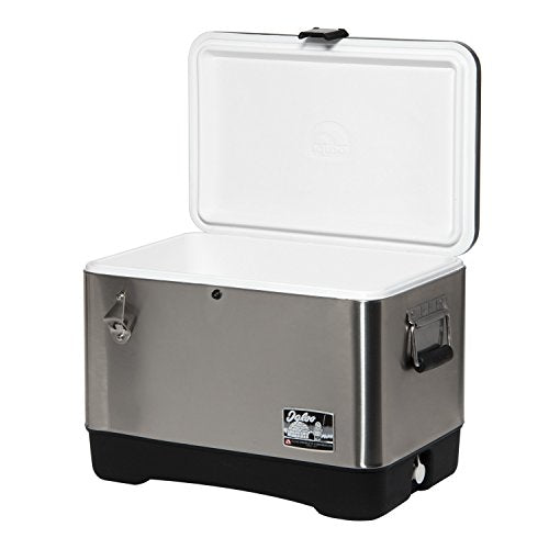 Igloo 54 Qt Steel Belted Legacy Stainless Steel Cooler With Bottle Opener