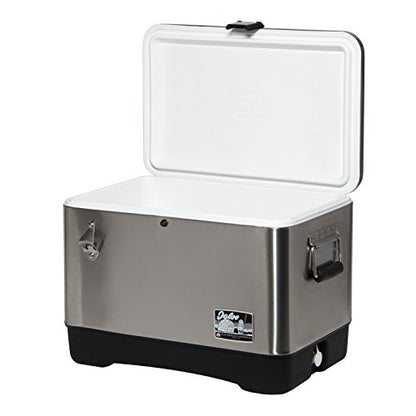 Igloo 54 Qt Steel Belted Legacy Stainless Steel Cooler With Bottle Opener