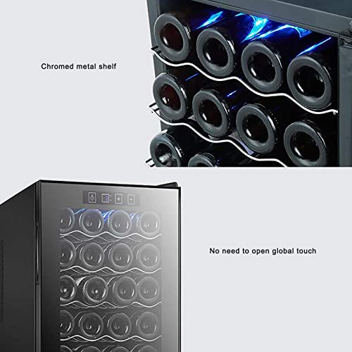  ATAAY 28 Bottle Compressor Wine Cooler Refrigerator Freestanding Quiet Operation Wine Fridges Cellar Digital Touch Display Anti Light Finish Auto-Defrost Double-Layer Glass Door