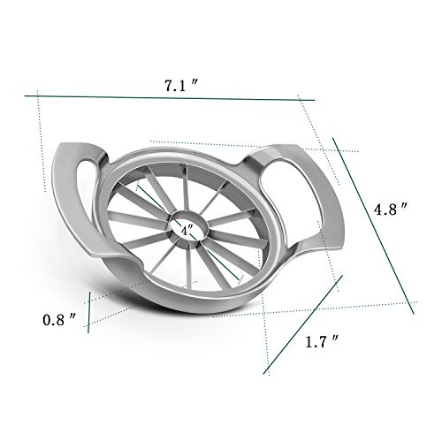  Heavy Duty Apple Slicer,Thickened Apple Cutter Upgraded Version 12-Blade Extra Large Apple Corer And Slicer,Sharp Stainless Steel Blade Suitable For Cutting Apples Up To 4 Inches