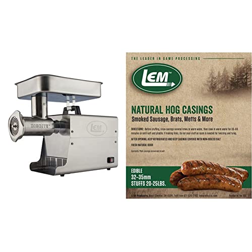  Products 17791 Big Bite #8 .5HP Stainless Steel Electric Meat Grinder, Silver